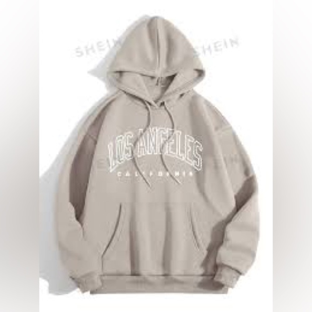 DISCOUNTED SHIPPING large tan hoodie shien, worn once